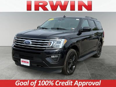 2021 Ford Expedition XLT in Black — front three-quarter view