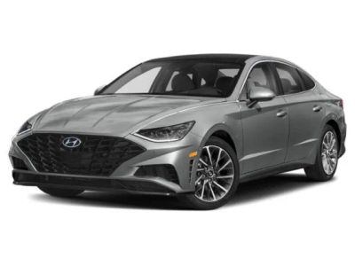2022 Hyundai Sonata Limited in Quartz White — front three-quarter view