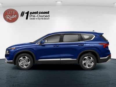 2021 Hyundai Santa Fe — rear three-quarter view