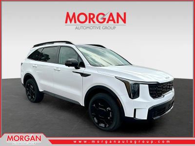 2026 Kia Sorento X-Line SX in White — front three-quarter view