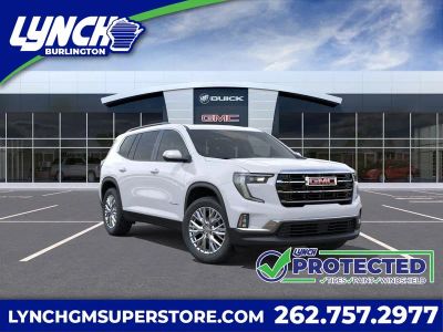 2026 GMC Acadia Elevation in Summit White — front three-quarter view