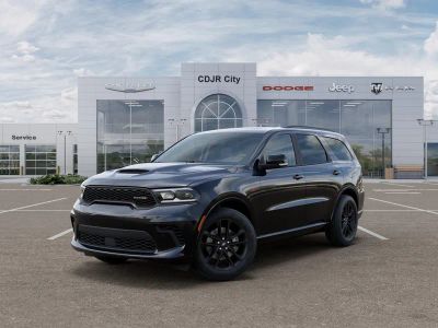 2026 Dodge Durango DURANGO GT PLUS AWD in Diamond Black Clear-Coat Exterior Paint — front three-quarter view