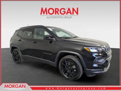 2026 Jeep Compass Latitude in Black — front three-quarter view
