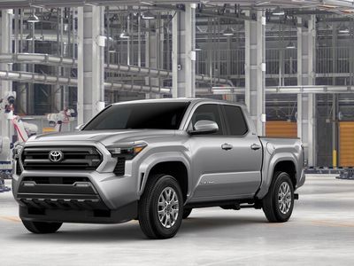 2026 Toyota Tacoma SR5 in Celestial Silver Metallic — front three-quarter view