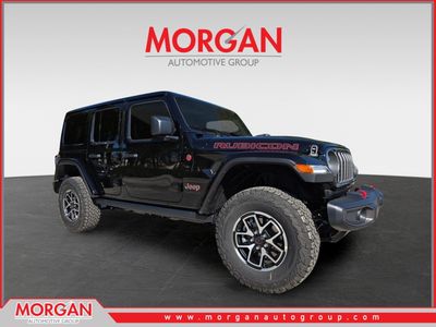 2026 Jeep Wrangler Rubicon in Black — front three-quarter view