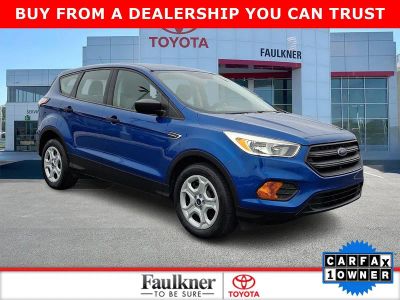 2017 Ford Escape S FWD in Lightning Blue Metallic — front three-quarter view