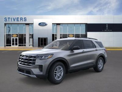 2026 Ford Explorer Active in Carbonized Gray Metallic — front three-quarter view