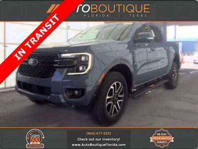 2024 Ford Ranger LARIAT in Blue — front three-quarter view