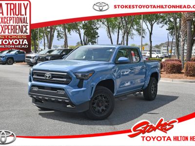 2026 Toyota Tacoma SR5 in Heritage Blue — front three-quarter view
