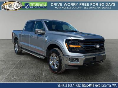 2025 Ford F-150 XLT in Silver — front three-quarter view