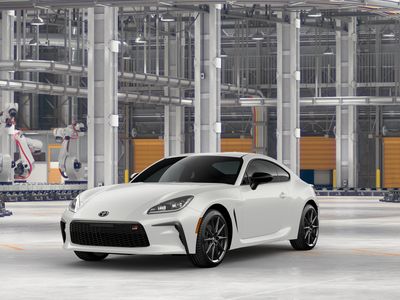 2026 Toyota GR86 Premium MT in White — front three-quarter view