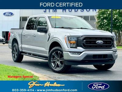 2023 Ford F-150 XLT CERTIFIED 4X4 SPORT PACKAGE in Silver Metallic — front three-quarter view