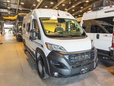 2027 Winnebago SOLIS POCKET — front three-quarter view