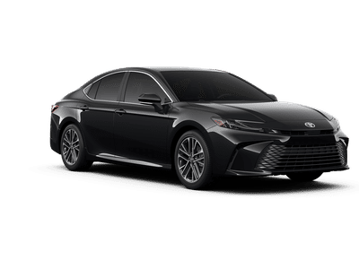 2026 Toyota Camry XLE in Black — front three-quarter view