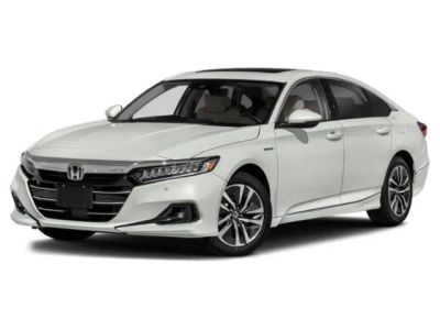 2021 Honda Accord Hybrid EX-L in White — front three-quarter view