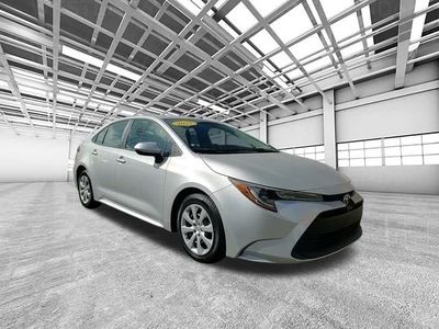 2023 Toyota Corolla LE in Silver — front three-quarter view
