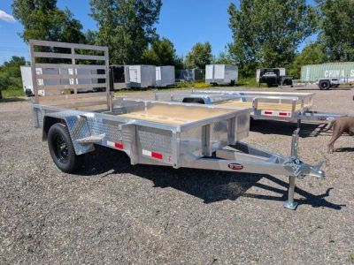 2027 Mid Michigan Trailers 5x10 SA, Aluminum Utility with ATP Sides — front three-quarter view