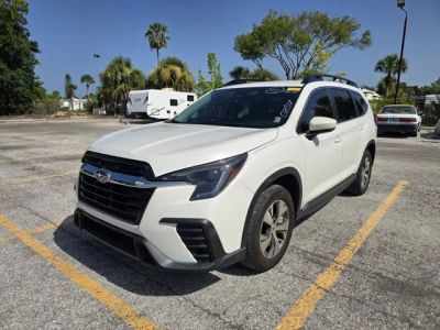 2024 Subaru Ascent Premium in Crystal White Pearl — front three-quarter view