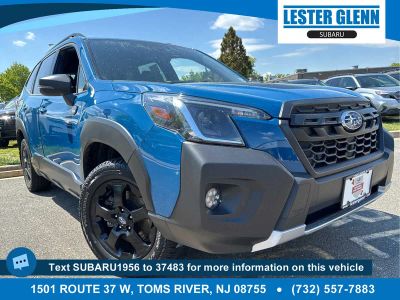 2023 Subaru Forester Wilderness in Geyser Blue — front three-quarter view