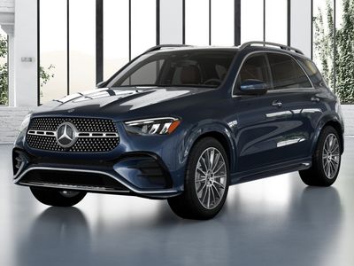 2026 Mercedes-Benz GLE 350 in Twilight Blue Metallic — front three-quarter view