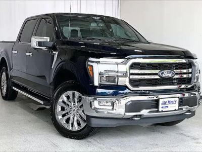 2024 Ford F-150 in Antimatter Blue Metallic — front three-quarter view