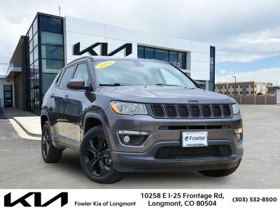 2021 Jeep Compass Latitude in Granite Crystal Metallic Clearcoat — front three-quarter view