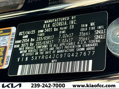 2026 Kia Sorento — photo 39 view