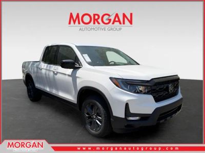 2026 Honda Ridgeline Sport in White — front three-quarter view