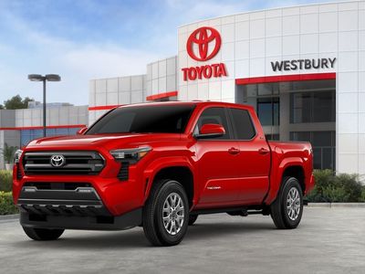 2026 Toyota Tacoma SR5 in Supersonic Red — front three-quarter view