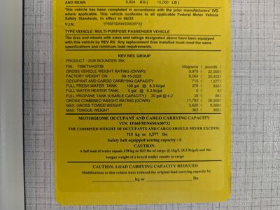 2026 Fleetwood Bounder — engine compartment view