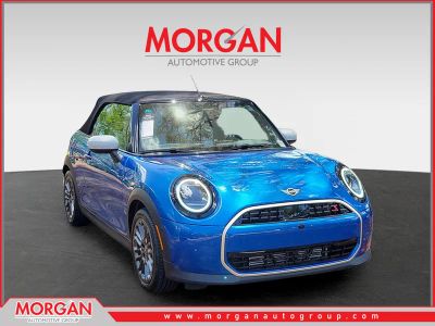 2026 MINI Convertible Cooper S in Icy Sunshine Bl — front three-quarter view