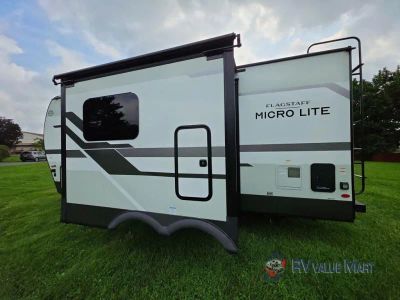 2027 Forest River RV Flagstaff Micro Lite — rear three-quarter view