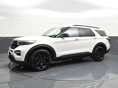 2022 Ford Explorer ST in White — front three-quarter view