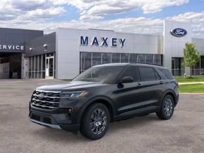 2026 Ford Explorer Active in Agate Black Metallic — front three-quarter view