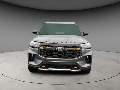 2026 Ford Explorer Tremor in Gray Metallic — front three-quarter view
