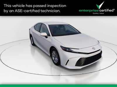 2025 Toyota Camry LE — front three-quarter view