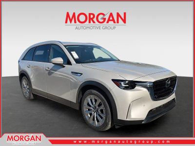 2026 Mazda CX-90 PHEV Preferred in Silver — front three-quarter view