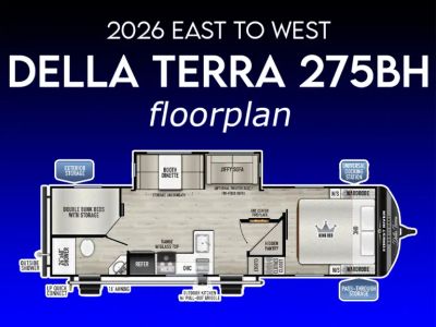 2026 Forest River East — rear three-quarter view
