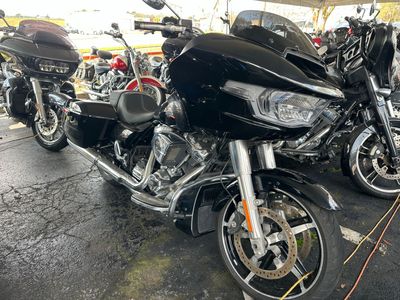 2024 Harley-Davidson Road Glide FLTRX in Vivid Black (Chrome Finish) — front three-quarter view