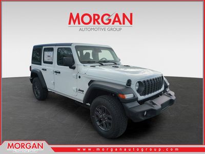 2026 Jeep Wrangler Sport S in White — front three-quarter view