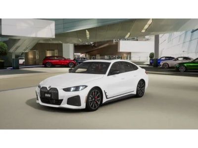 2026 BMW i4 xDrive40 in Alpine White — front three-quarter view