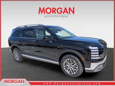 2026 Hyundai PALISADE SEL 7P in Galaxy Maroon Pearl — front three-quarter view