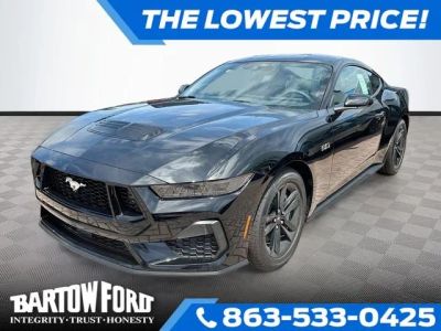 2026 Ford Mustang GT in Shadow Black — front three-quarter view