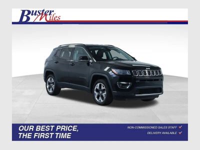 2020 Jeep Compass Limited in Black — front three-quarter view