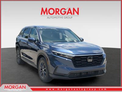2026 Honda CR-V EX-L in Canyon River Blue Metallic — front three-quarter view
