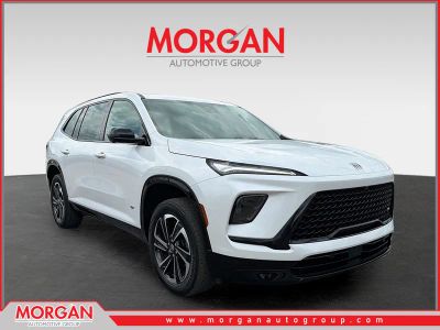 2025 Buick Enclave Sport Touring in White Frost Tricoat — front three-quarter view