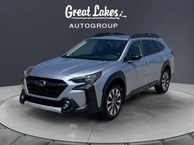 2024 Subaru Outback Limited in Ice Silver Metallic — front three-quarter view