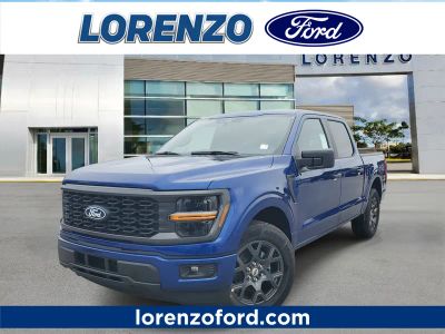 2026 Ford F-150 STX in Argon Blue Metallic — front three-quarter view