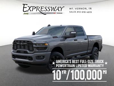 2026 RAM 2500 Big Horn 4x4 Crew Cab 6'4 Box in Ceramic Gray Clear-Coat Exterior Paint — front three-quarter view