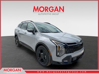 2026 Kia Sportage Plug-In Hybrid X-Line Prestige in Wolf Gray — front three-quarter view